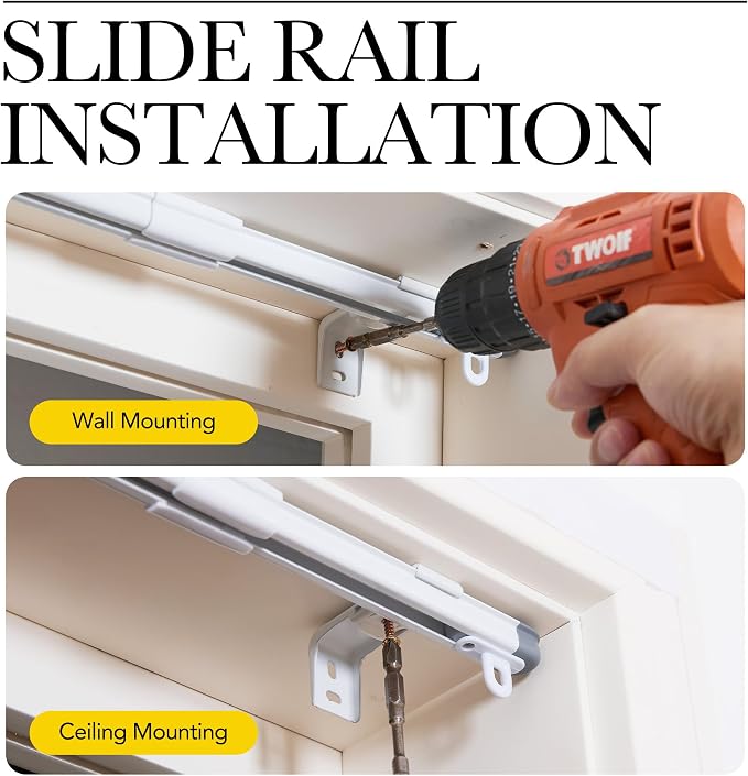 NICETOWN Doorway Curtain & Track Set, Thermal Insulated Temporary Door - Image 6