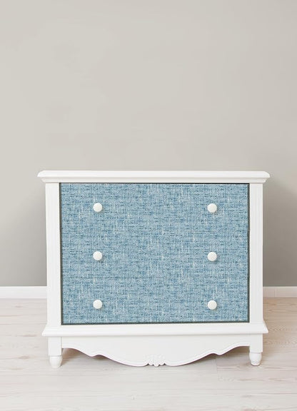 NuWallpaper NU2918 Navy Poplin Texture Peel & Stick Wallpaper - Image 9