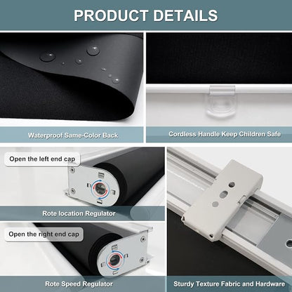 Customize Cordless Roller Shades Blackout Blinds - Image 3