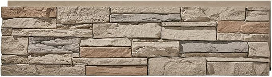 Faux Stone Wall Panels 1-Pack PU Stone Veneer Siding, Mortarless 46.25x12.88 by Wallwell