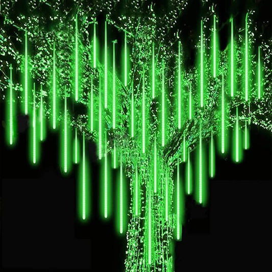 High Brightness 10 Tube 540 LED 20 Inch Meteor Shower Rain Lights Cascading Falling Rain Outdoor Lights for Christmas Roof Eaves Tree Decoration Icicle Raindrop