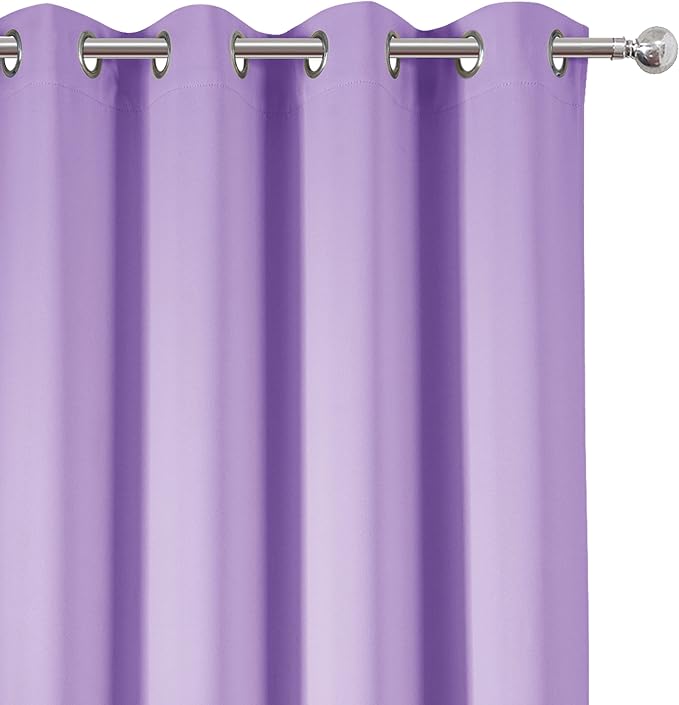 LEMOMO Lavender Blackout Curtains 52 x 63 Inch Length/Set of 2 Curtain - Image 7