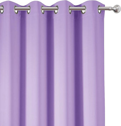 LEMOMO Lilac Blackout Curtains 52 x 84 inch/Lavender Curtains Set of 2 - Image 6
