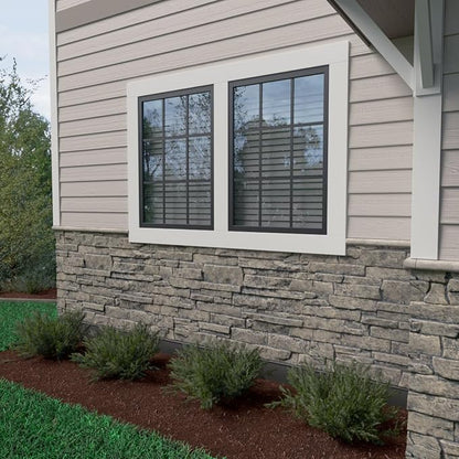 EverStone Acadia Ledge Faux Stone Panel, Linen Graphite Color - Image 10