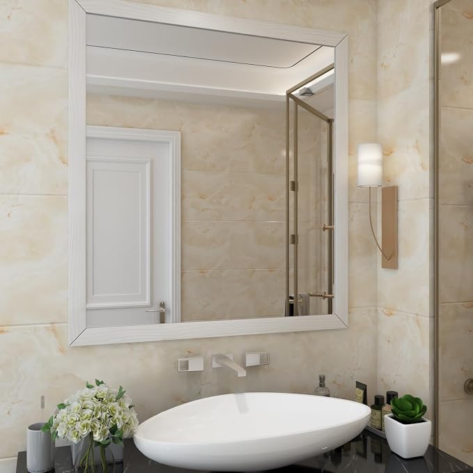 LACHEERY 50ft x 3in Silver White Wood Wallpaper Border Peel and Stick Wall - Image 3