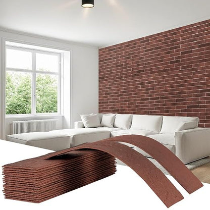 Thin Brick Veneer, 8.5" x 2.3“ Faux Brick, Wall Tile by Jevie