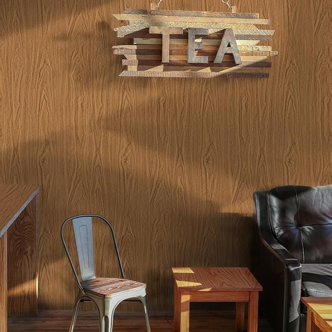 Brown Wood Contact Paper for Cabinets Countertops Funiture Wood Grain Peel and - Image 5