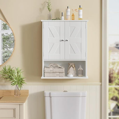 TEENFON Bathroom Wall Cabinet, Over The Toilet Space Saver Storage - Image 2