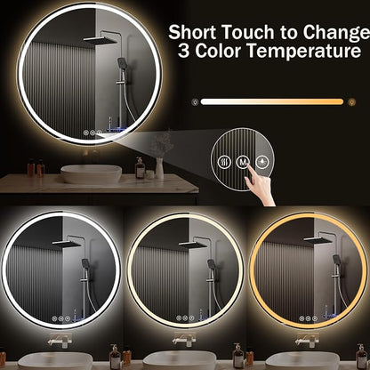 LED Bathroom Mirror 48 Inch Round Bathroom Mirror - Image 3