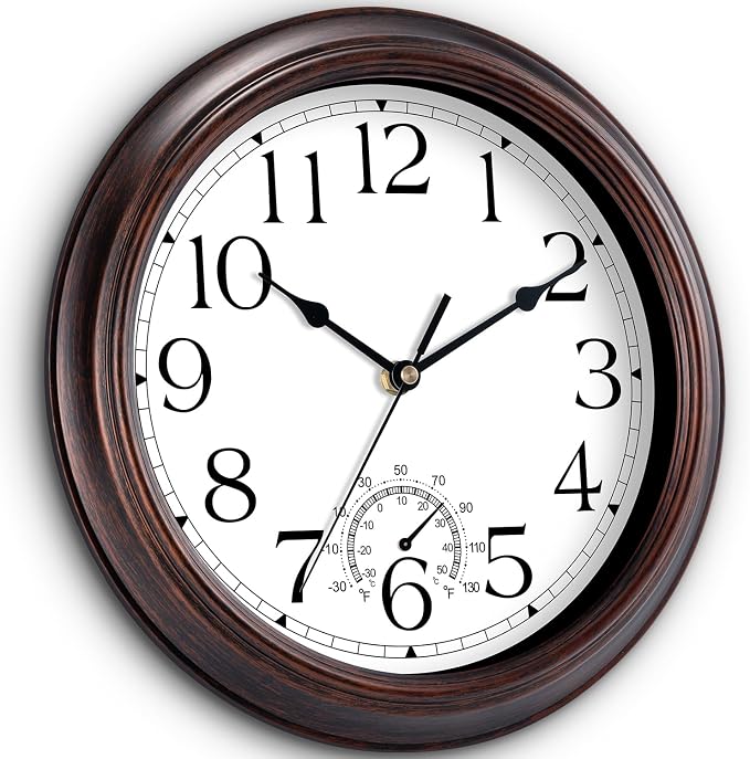 KECYET 14 Inch Outdoor Wall Clock - Image 2