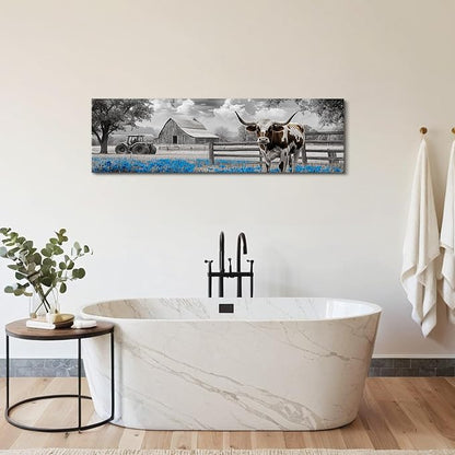 Highland Cow Wall Art Country Barn Truck Pictures - Image 4