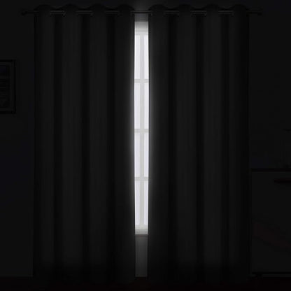 LEMOMO Grey Blackout Curtains/52 x 95 Inch/Set of 2 Panels Thermal Insulated - Image 3