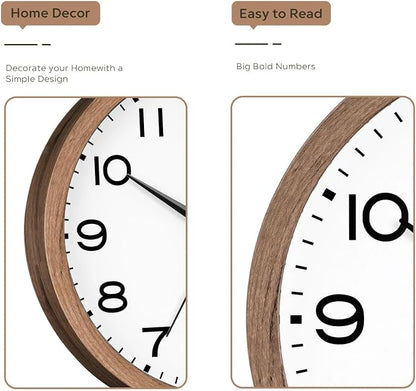 AKCISOT Wall Clock, Modern Small Wall Clocks Battery Operated 10 Inch, Silent - Image 4