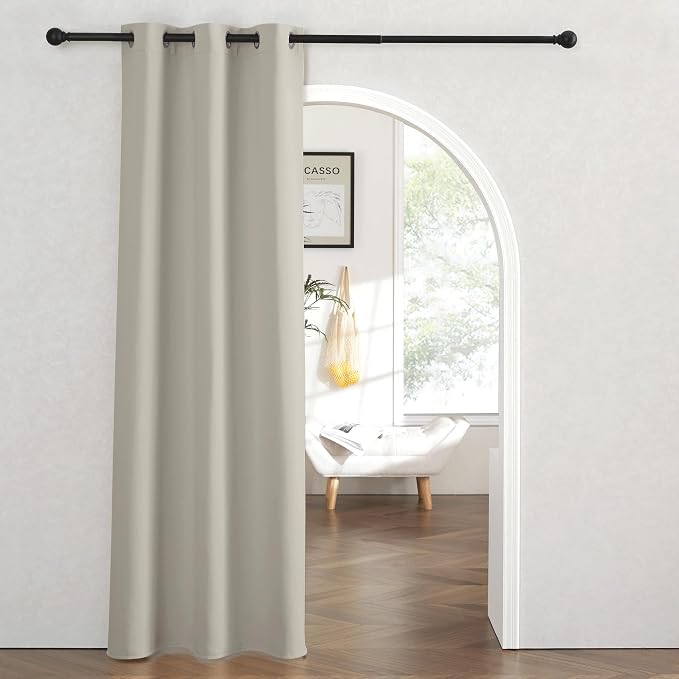 RYB HOME Temporary Doorway Curtains Blackout Privacy Room Divider Curtains by RYBHOME