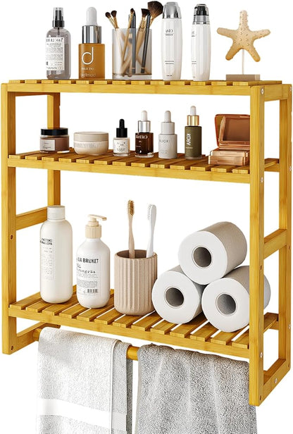 Galood Over The Toilet Storage Bathroom Shelves Wall Mounted 3 Tier Space Saver by Galood