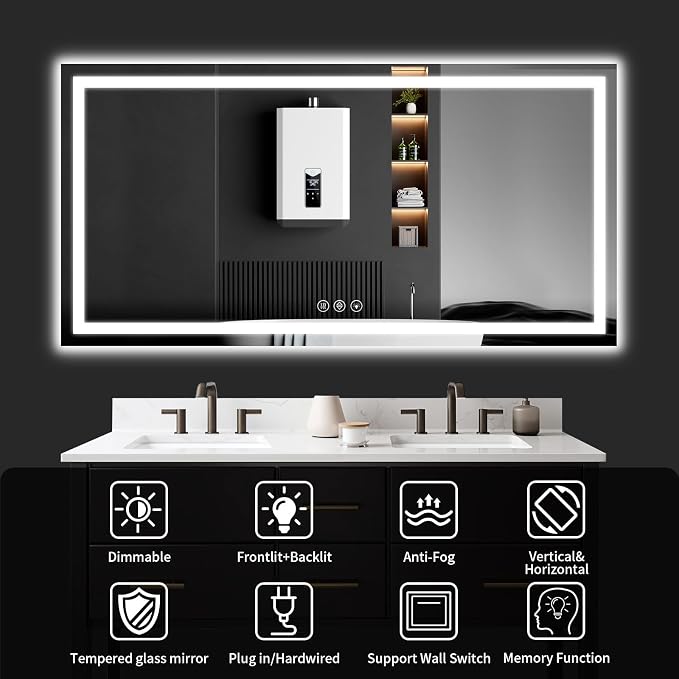 36"x72" LED Bathroom Mirror - Image 8
