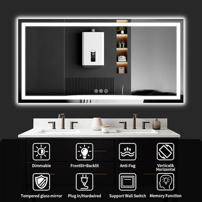 36"x72" LED Bathroom Mirror - Image 8