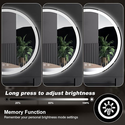 DUMOS 28 Inch Round LED Bathroom Mirror - Image 7