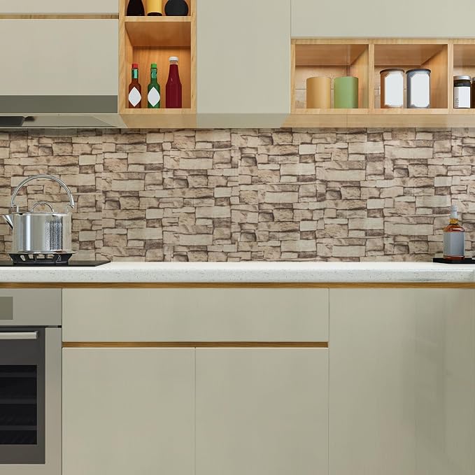 20PCS 3D Wall Panels Peel and Stick Foam, Self-Adhesive Decorative 3D Brick - Image 4