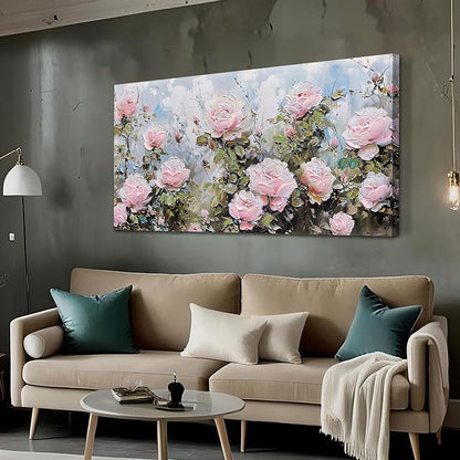 Ardemy Flower Wall Art Canvas Art Wall Decor, Floral Painting Textured Picture - Image 6