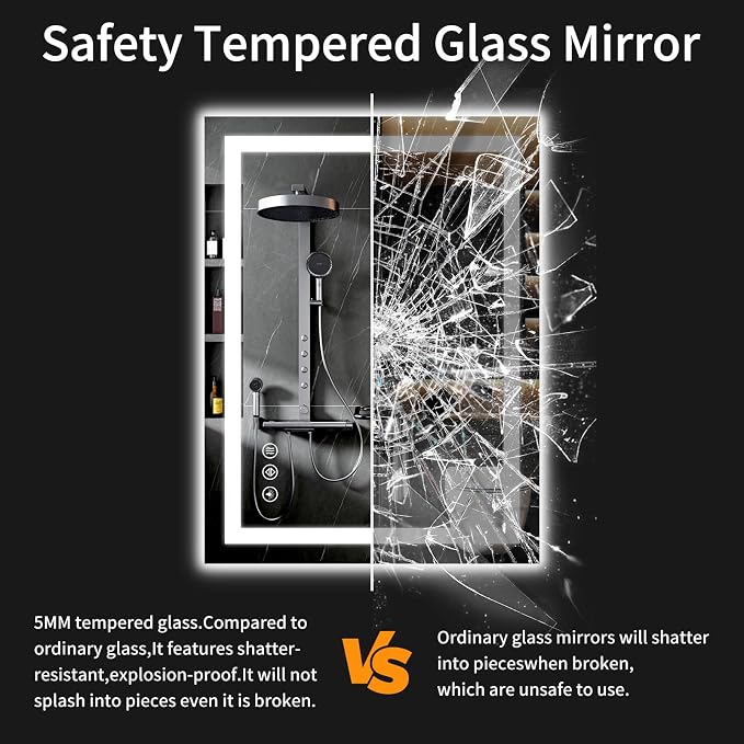 26"x38" LED Bathroom Mirror - Image 6