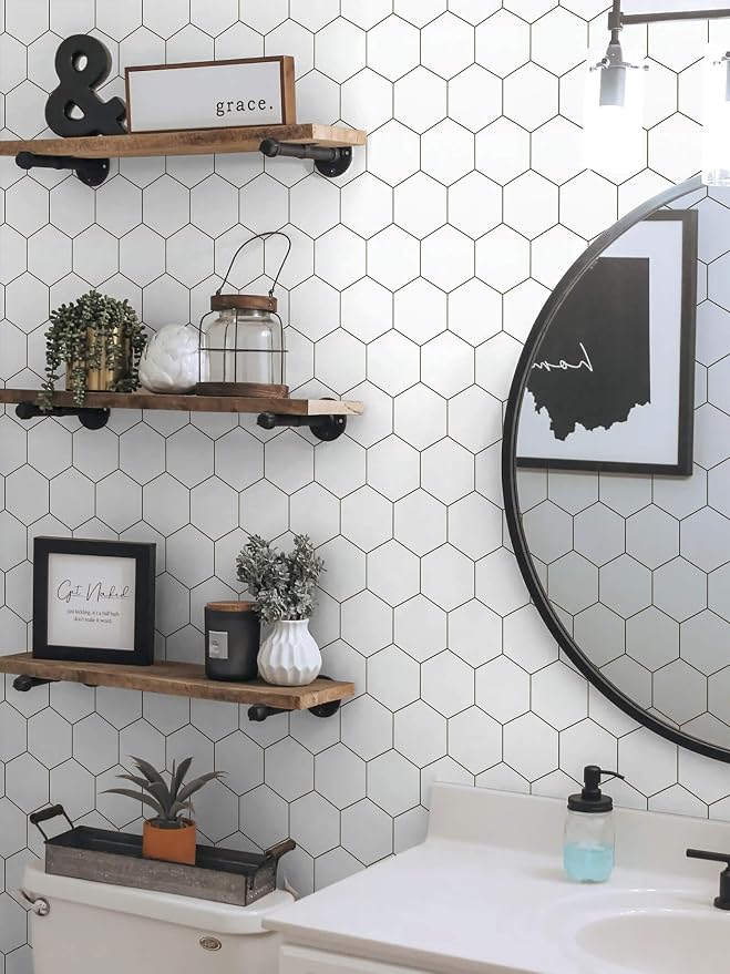 Kitchen Peel and Stick Wallpaper White Wallpaper Contact Paper - Image 8
