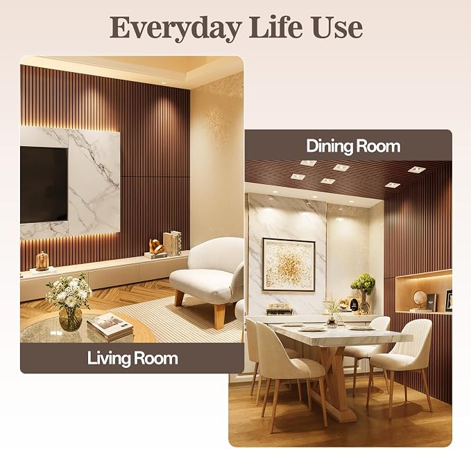 6 Pack Wood Panels for Wall, 47.24" x 12.79" Acoustic Wood Slat Wall Panel for - Image 3