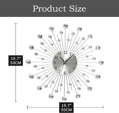 Large Metal Decorative Wall Clocks Silent Non-Ticking, Bling Shining Modern Art - Image 5