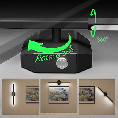 Wall Sconces Set of Two Battery Operated Wall Sconce, Wireless Wall Light USB - Image 4