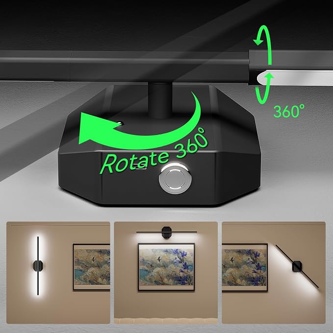 Battery Operated Wall Sconce Set of Two, Wireless Wall Sconces USB Rechargeable - Image 5