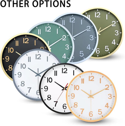 Wall Clocks Battery Operated 8 inch Modern Wall Clock, Silent Non Ticking Wall - Image 9