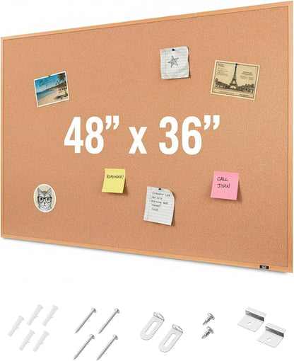Mr. Pen- Cork Notice Board, 48 X 36 Inches, Cork Bulletin Board by MrPen