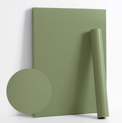 Dimoon 110''x17.7'' Green Peel and Stick Wallpaper Contact Paper Modern Self by DIYYOURMOON