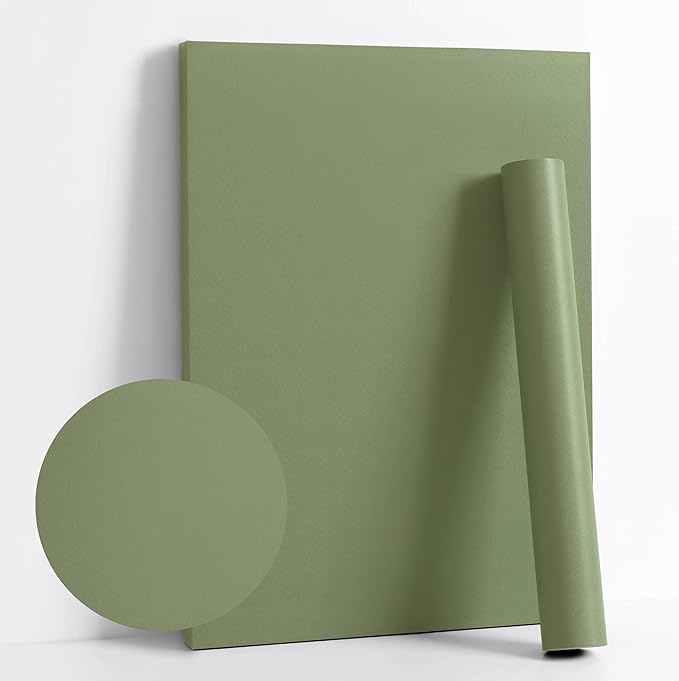 Dimoon 236''x17.7'' Green Peel and Stick Wallpaper Contact Paper Modern Self by DIYYOURMOON