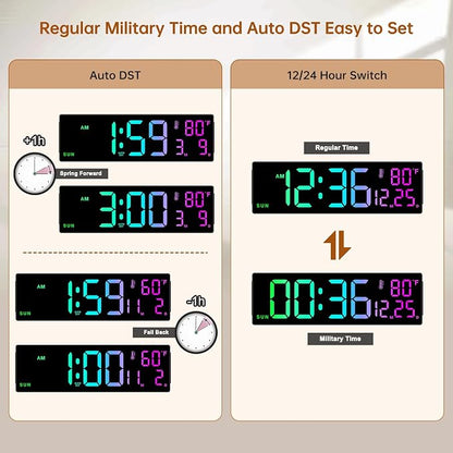 Soobest 14.2" Large Digital Wall Clock, LED Large Display, Gym Countdown Timer - Image 6