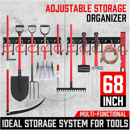SEDY 68" All Metal Garden Tool Organizer Hooks - Image 3