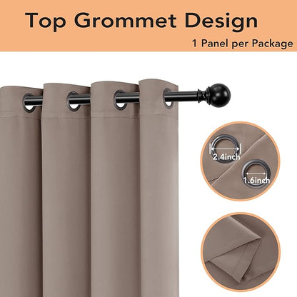 BONZER Room Divider Curtain Total Privacy Wall Noise Reducing Wide Blackout - Image 3