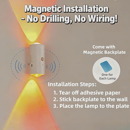 4 Pack Rechargeable Dynamic RGB LED Wall Lamp, Motion-Sensing Step Lights - Image 6