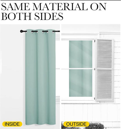 NICETOWN Aqua Blue Blackout Curtains - Image 6