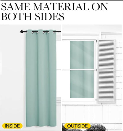 NICETOWN Bedroom Curtain Panels Blackout Draperies, Thermal Insulated Solid - Image 6