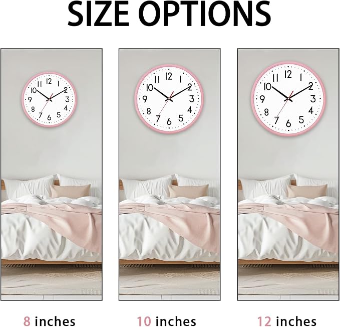 HZDHCLH Wall Clock Silent Wall Clocks Battery Operated 10 Inch Modern Non - Image 3