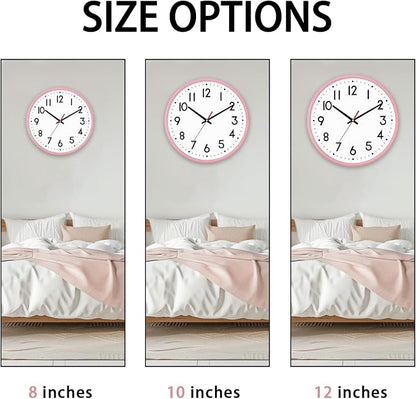 HZDHCLH Wall Clock Silent Wall Clocks Battery Operated 8 Inch Modern Non - Image 3