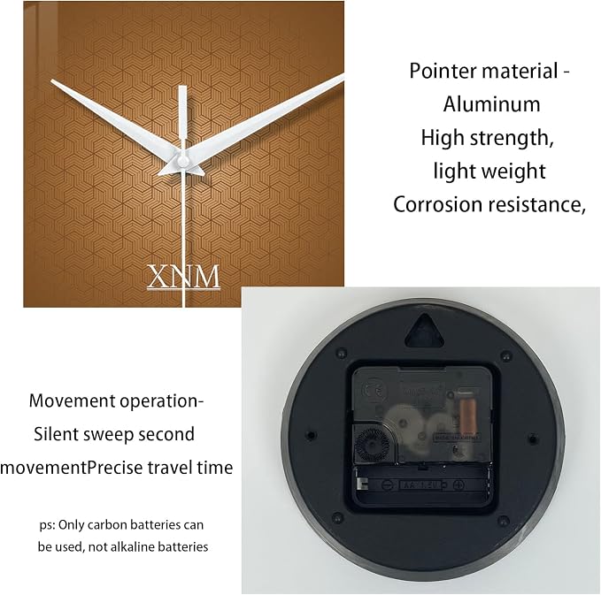 XNM Minimalist Wall Clock for Office Round Brown Wall Clock Battery Operated 20 - Image 7