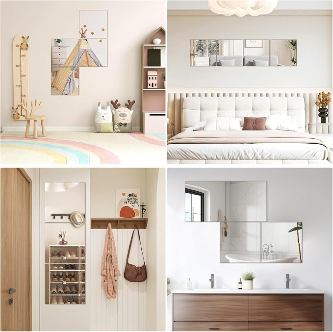 18x18 in Acrylic Mirror Sheet for Wall, 2.5mm Thick Unbreakable Non Glass Body - Image 7