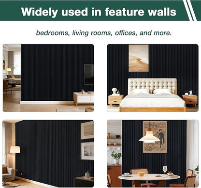 Yuzzy 4 Pack Wood Panels for Wall, 94.5" x 11" Acoustic Wood Slat Wall Panel - Image 6