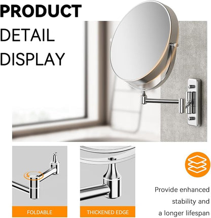 Auxmir 1X/30X Wall Mounted Makeup Mirror, Bathroom Makeup Mirror, Cosmetic - Image 6