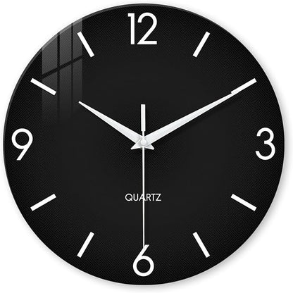 XFM Black Wall Clock 12 Inch Silent Non-Ticking Wall Clocks Battery Operated by XFMWallClock