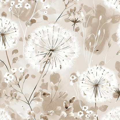 Nukofal Flora Peel and Stick Wallpaper Dandelion Wallpaper Floral Contact Paper by Nukofal