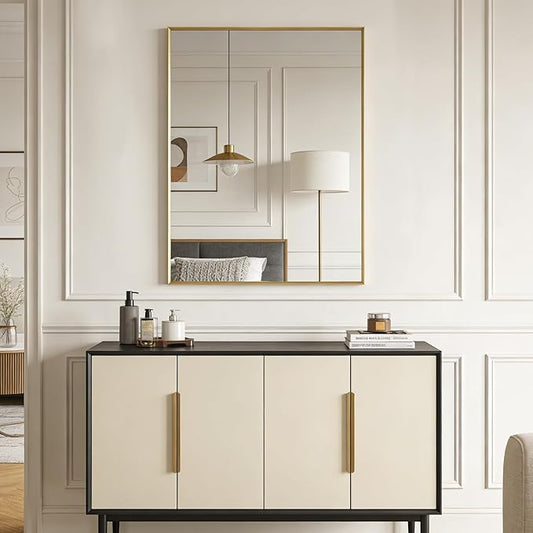 BOMINICA Brushed Gold Bathroom Mirror by BOMINICA