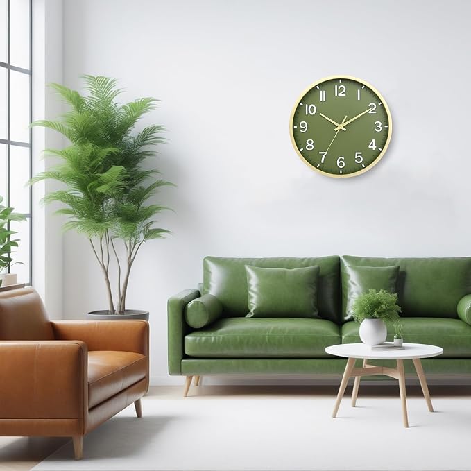 Wall Clocks Battery Operated 10 inch Modern Wall Clock, Silent Non Ticking Wall - Image 8